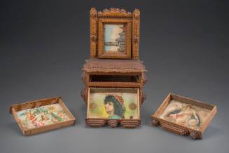 Tramp art miniature dresser