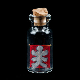 Miniature Kaku Dako (kite) with Ooiri character in Glass Bottle