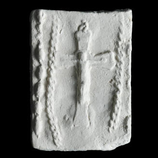 Sacred clay tablet with crucifix