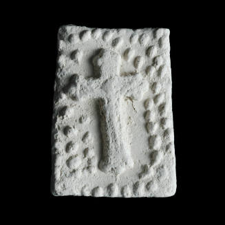 Sacred clay tablet with crucifix 