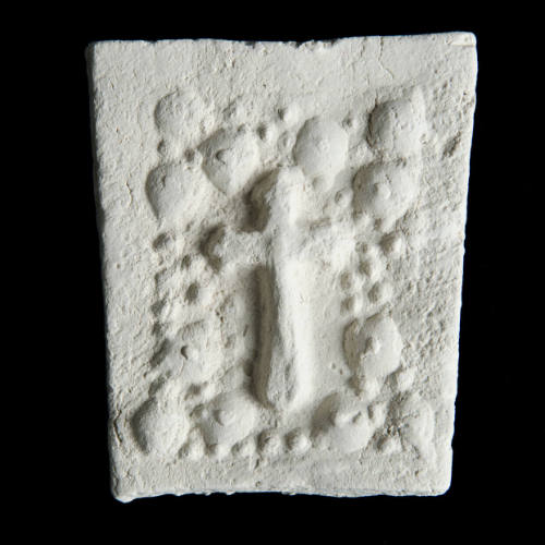 Sacred clay tablet with crucifix 