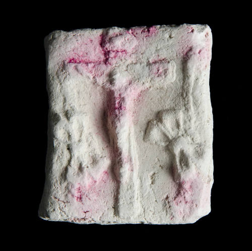 Sacred clay tablet with crucifix