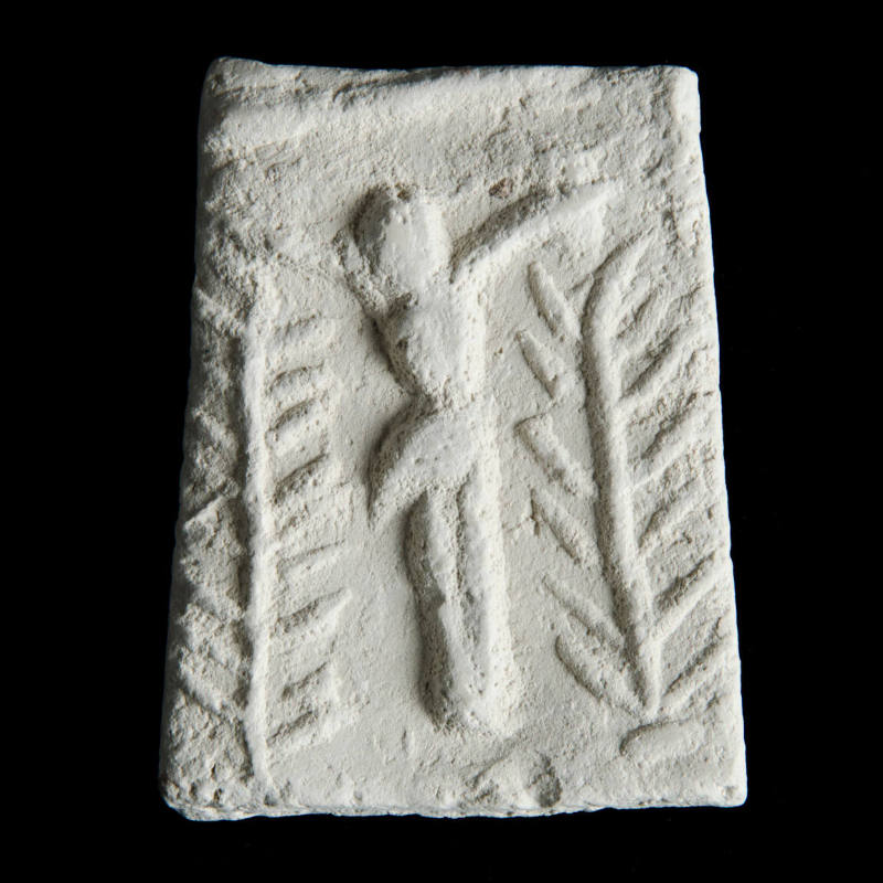 Sacred clay tablet with crucifix