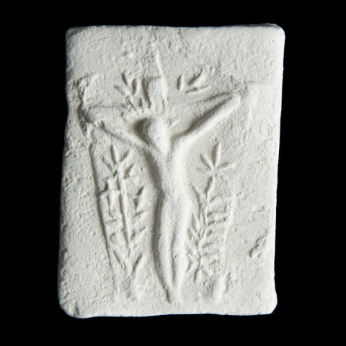 Sacred clay tablet with crucifix