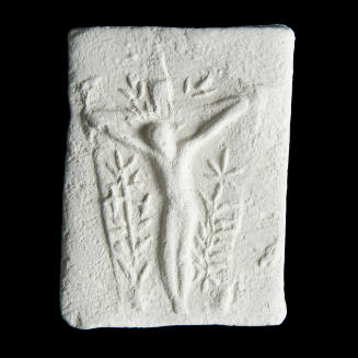 Sacred clay tablet with crucifix