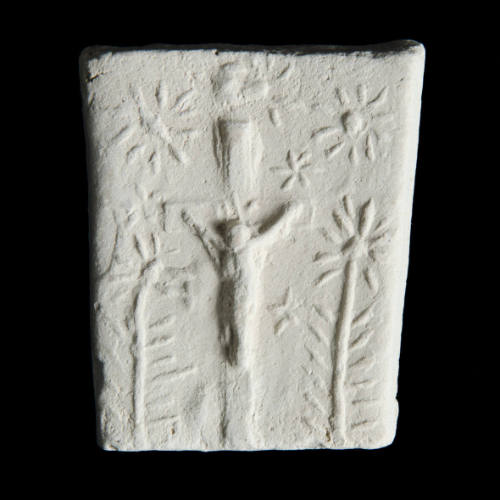 Sacred clay tablet with crucifix