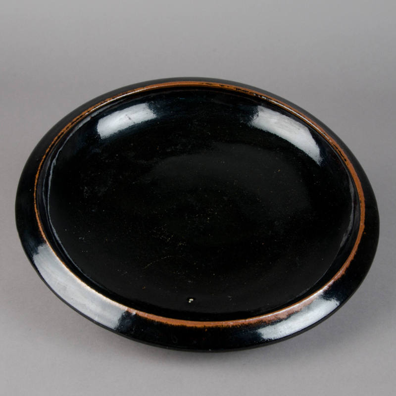 Wheel-thrown black bowl