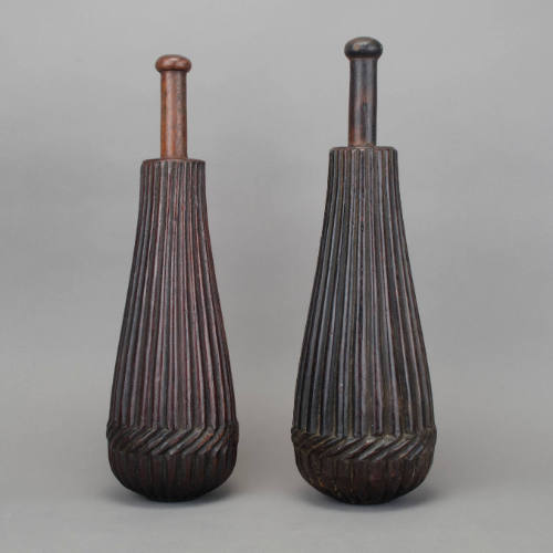 Handcarved dumbbells from the Zurkhaneh (House of Strength)