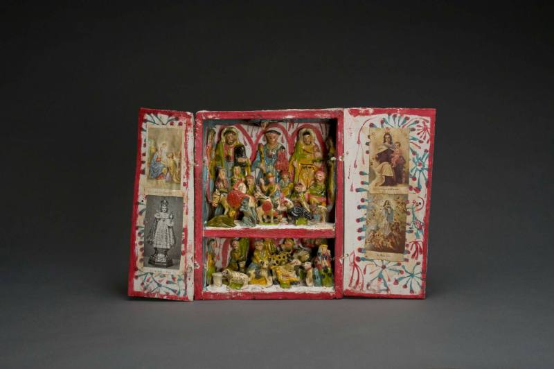 Retablo with Saints and Villagers