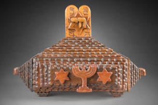 Jewish tramp art box