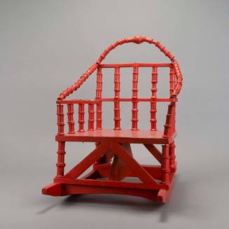 Thread-spool child's rocking chair
