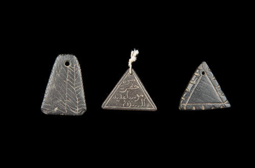 Triangluar amulet associated with the Nabi Musa pilgrimage site