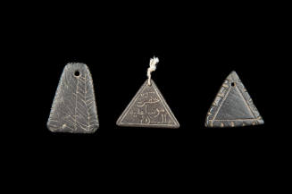 Triangluar amulet associated with the Nabi Musa pilgrimage site