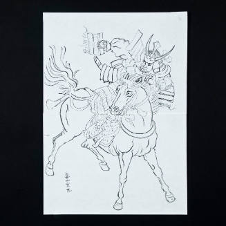 Kite Painting or Drawing of Warriors