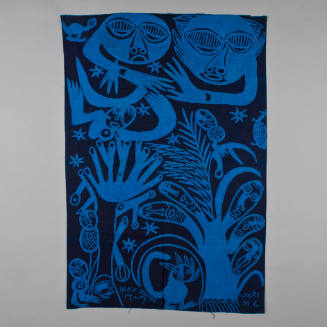 Indigo wall hanging