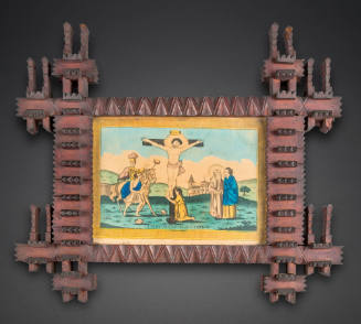 Puzzlework frame with Crucifixion print