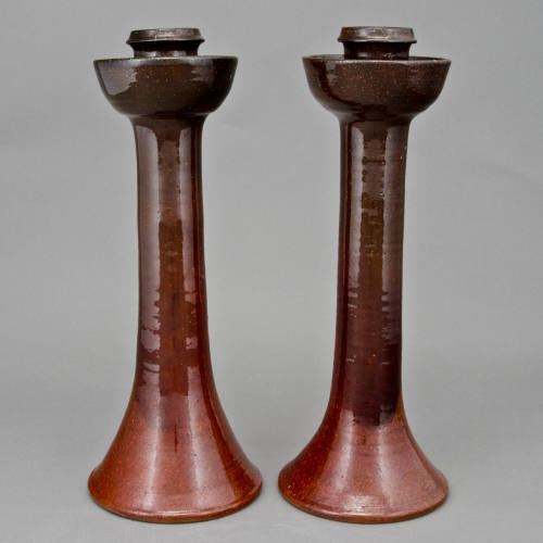 Stoneware candlesticks