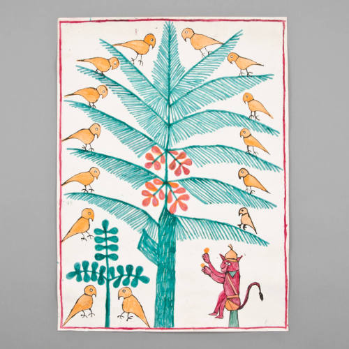 Tree with Hanuman, the Monkey God of Ceylon