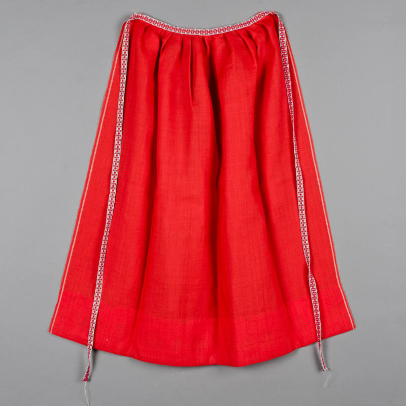 Röd raskmajd (red waxed wool apron)