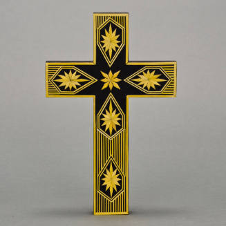 Straw appliqué cross