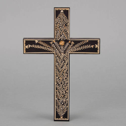 Straw inlaid cross