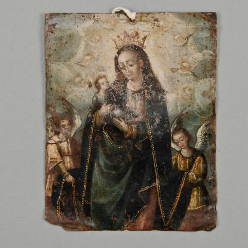 Virgin and child with two angels