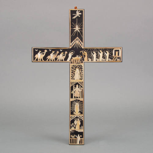 Straw appliqué cross