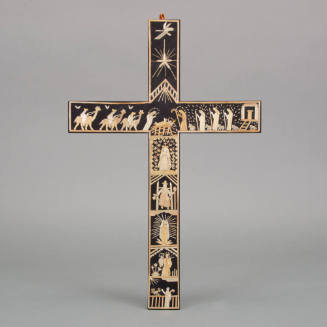 Straw appliqué cross