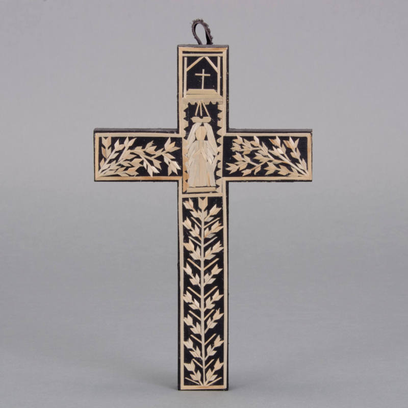 Straw inlaid cross