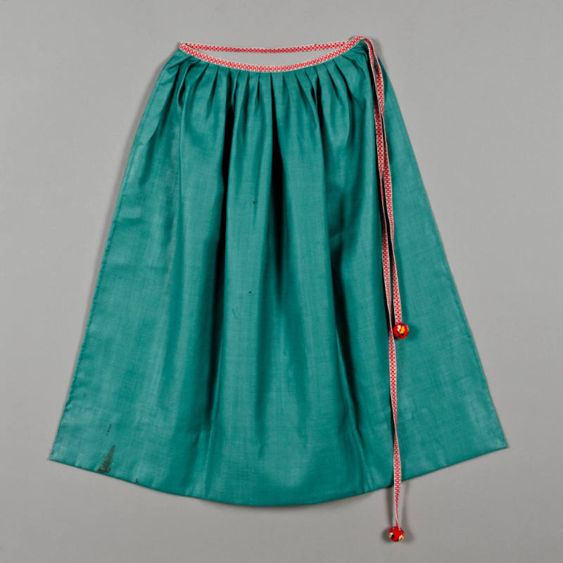 Grön rask förkläde (green waxed wool apron)