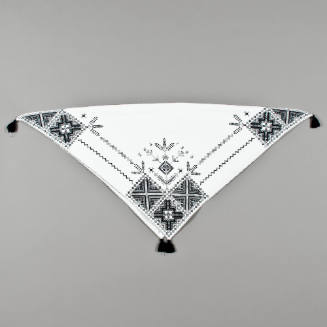 Tupphalskläde (black-embroidered shawl)