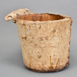 Bucket with rawhide cover
