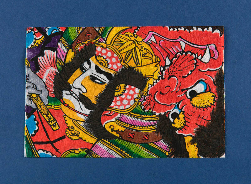 Miniature Dako (kite) depicting samurai Reiko and the demon Shutendoji