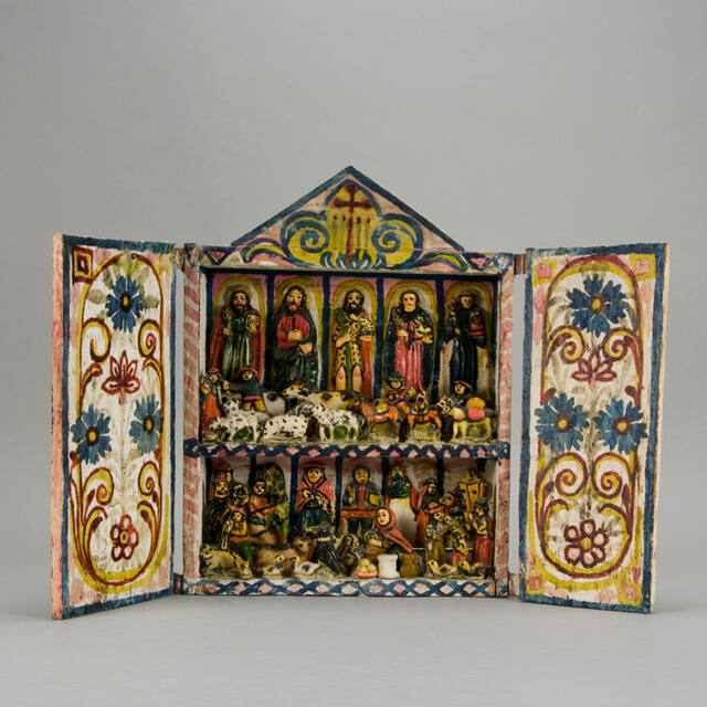 Saints and Villagers Retablo