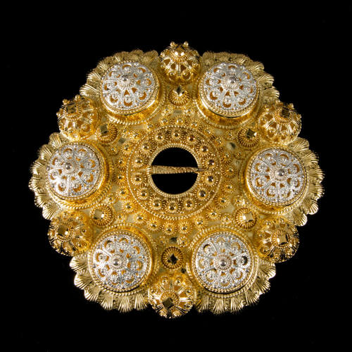 Ring brooch of gold and silver