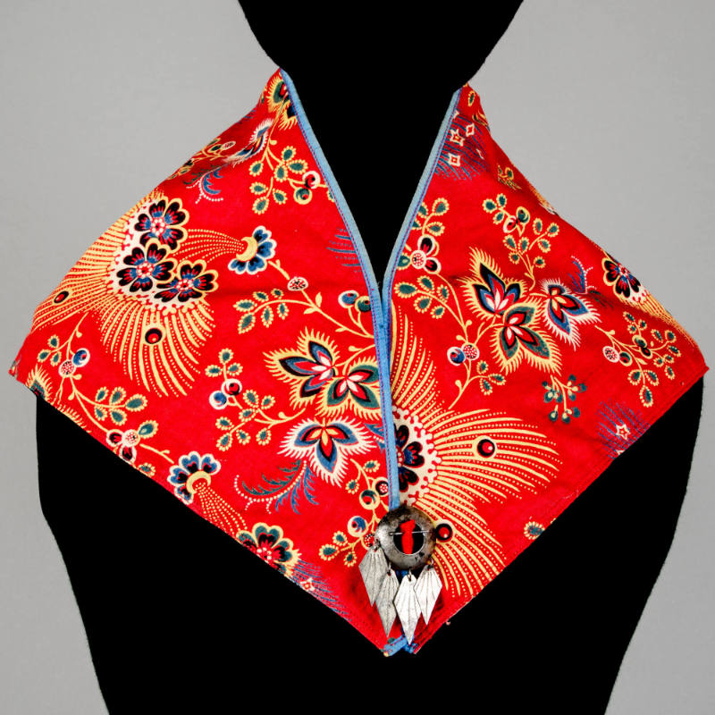 Scarf and brooch