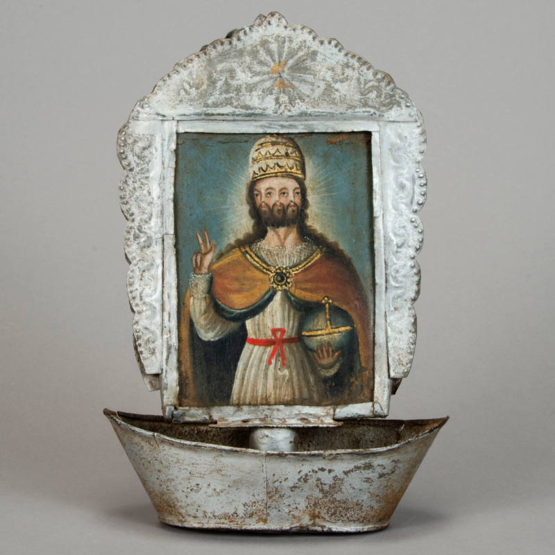 Alms plate, Christ with three faces