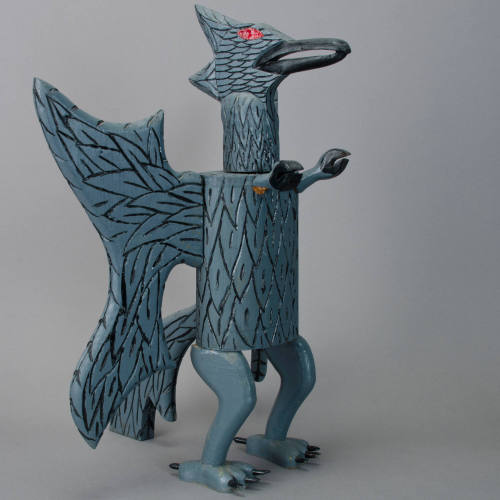 Gray Bird (harpy, devil with bottle)