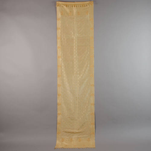 scarf, zardozi embroidery on Banarasi silk