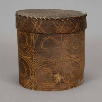 Lidded birchbark container