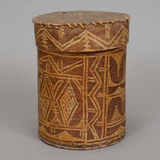 Lidded birchbark container