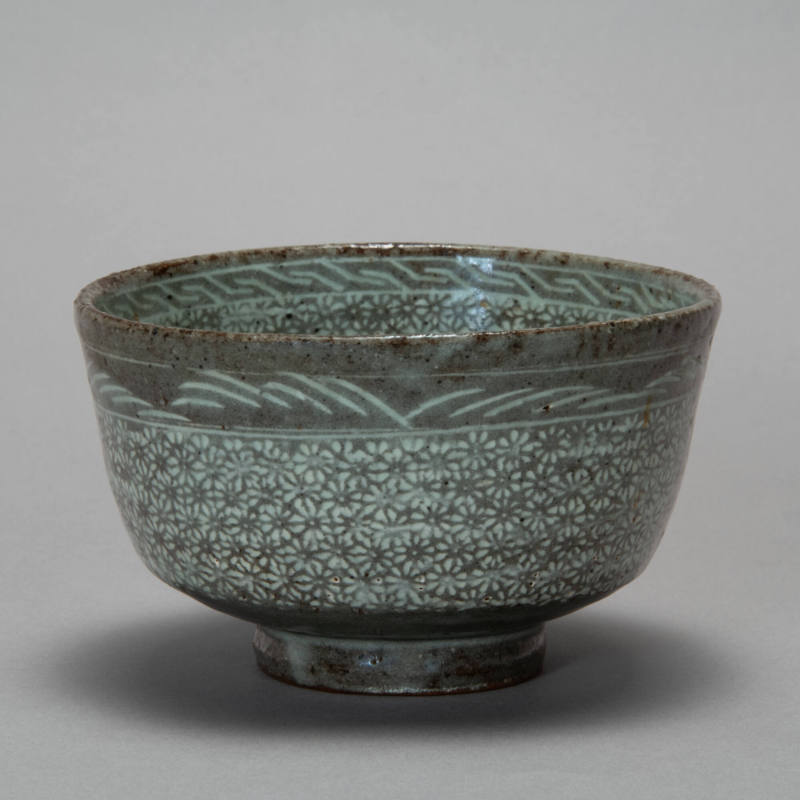 Mishima style tea bowl (chawan)