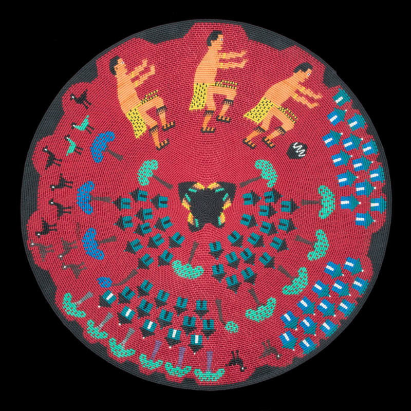 Basket depicting ingoma dance