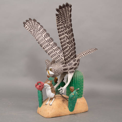 Owl with Kangaroo Rat