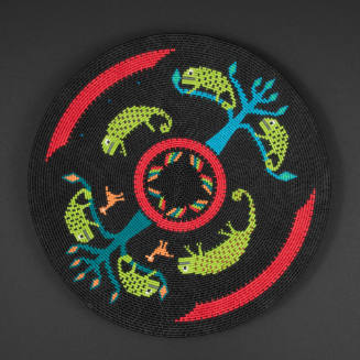 Wire basket, "chameleons"