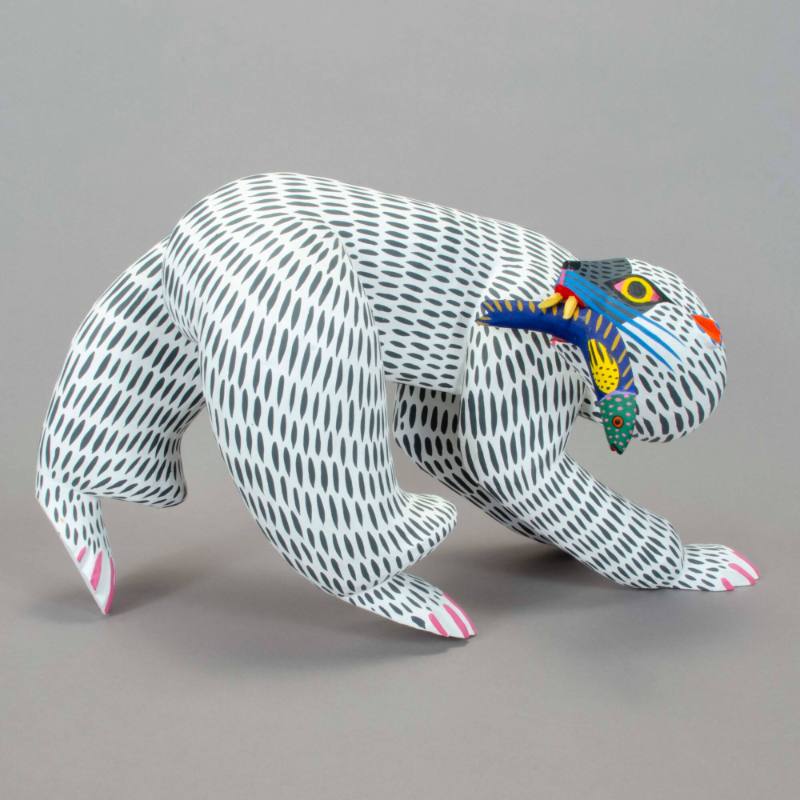 Otter with fish alebrije