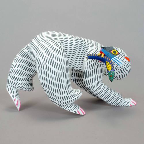 Otter with fish alebrije