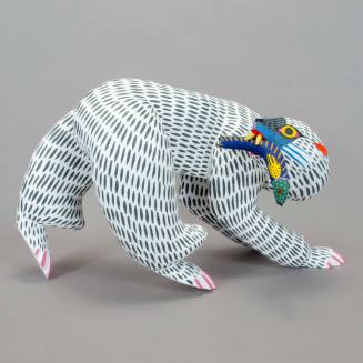 Otter with fish alebrije