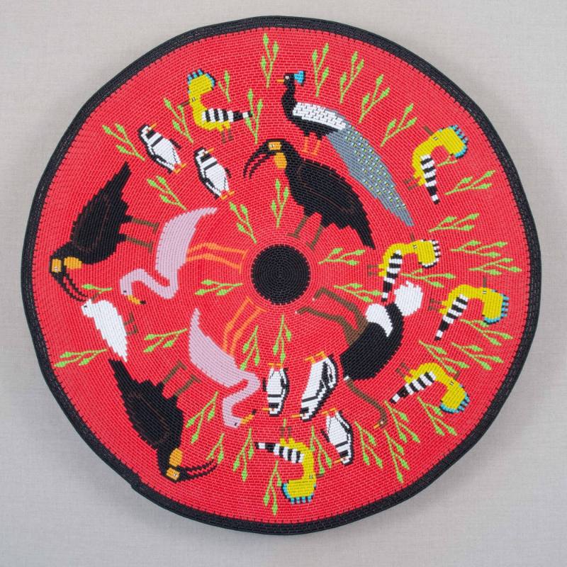 Wire basket, "African birds"
