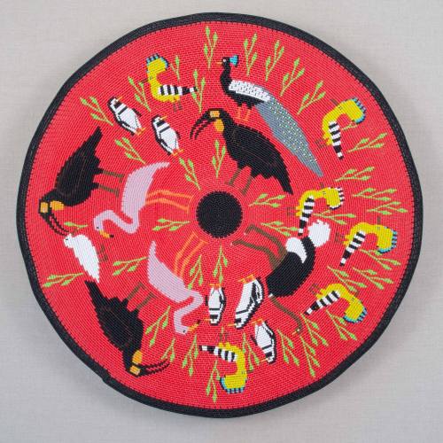 Wire basket, "African birds"
